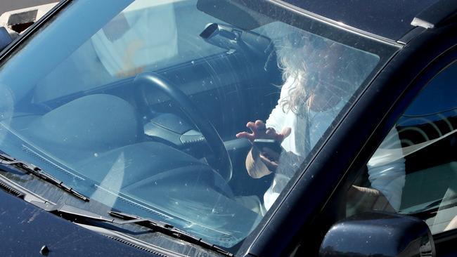 Drivers will face massive fines if snapped by mobile phone detection cameras. Picture: Damian Shaw