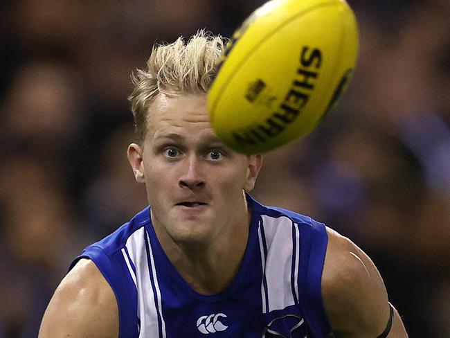 AFL Round 8.   08/05/2021. North Melbourne vs Collingwood at Marvel Stadium, Melbourne.  Jaidyn Stephenson of the Kangaroos    . Pic: Michael Klein