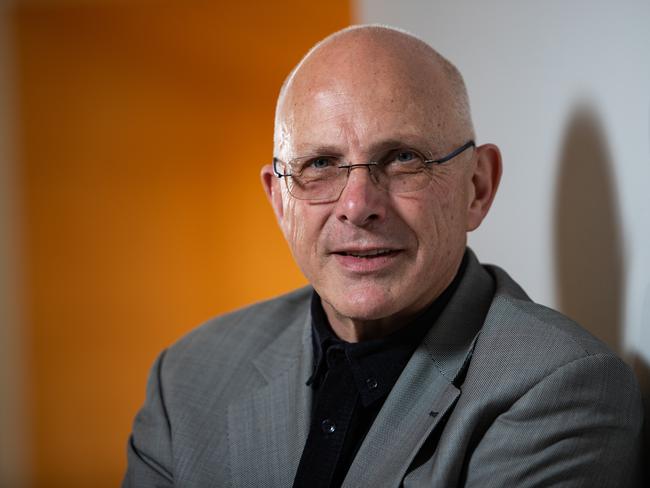 Portraits of composer Nigel Westlake taken at The Concourse Theatre, Chatswood, on 24th August 2018.  Westlake, the composer of the score to the film 'Babe', is working with Willoughby Symphony. (AAP Image / Julian Andrews).