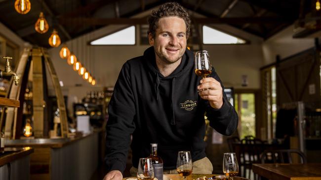 Josh Walker at the Timboon Railway Shed Distillery. Picture: Nicole Cleary.