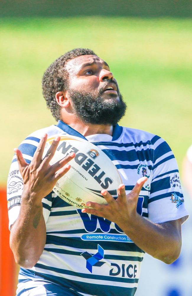 Jonas Niki captained the Darwin Brothers in Round 2 of the 2024 NRL NT season. Picture: Glenn Campbell