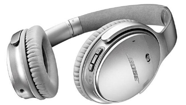 The Bose QuietComfort 35 headphones have received great reviews and retail in Australia for about $400.Source:Supplied