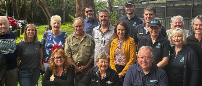 Aliison Kelly, President Friends of the Koala Inc, with Sue Ashton, Director/Chairperson, Alliance Convenor Koala Conservation Australia Ltd, Ron Land, President Port Stephens Koalas, and members in Lismore for the signing the NSW Koala Hospital Alliance (NKHA).