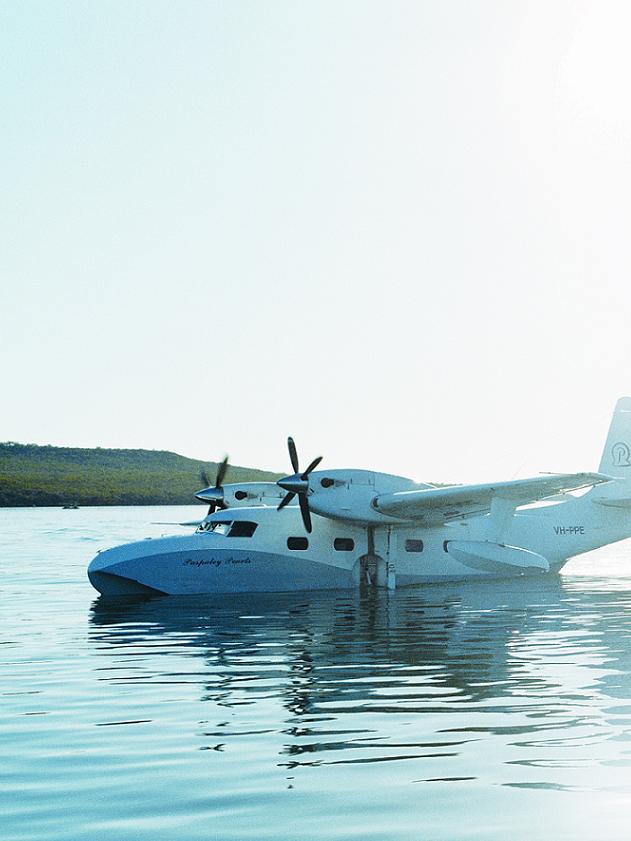 Guests will arrive on Paspaley’s vintage Grumman Mallard flying boats.