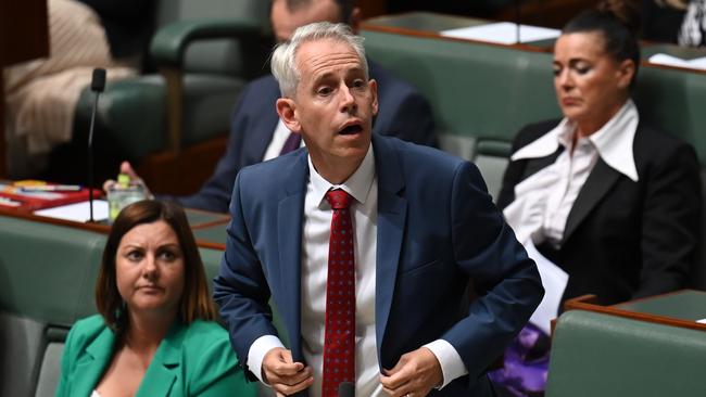 Immigration Minister Andrew Giles in question time. Picture: NCA NewsWire / Martin Ollman