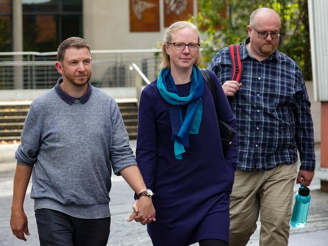 Don and Gail Patterson’s daughter Anna Terrington and their son Matthew (right) also gave evidence on Wednesday. Picture: Ian Currie