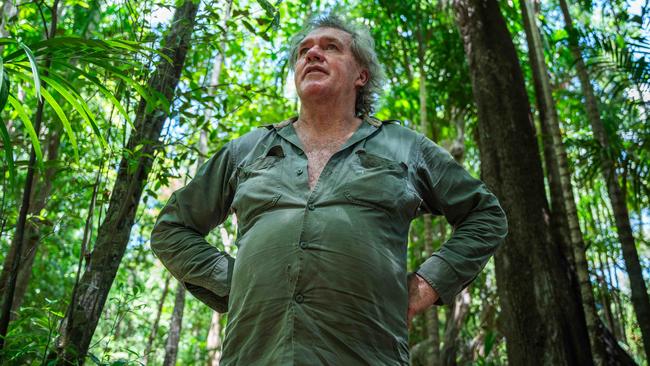 Trevor Sullivan shares his experience of how crocodiles could be home pets at Eva Valley Road, NT. Picture: Pema Tamang Pakhrin