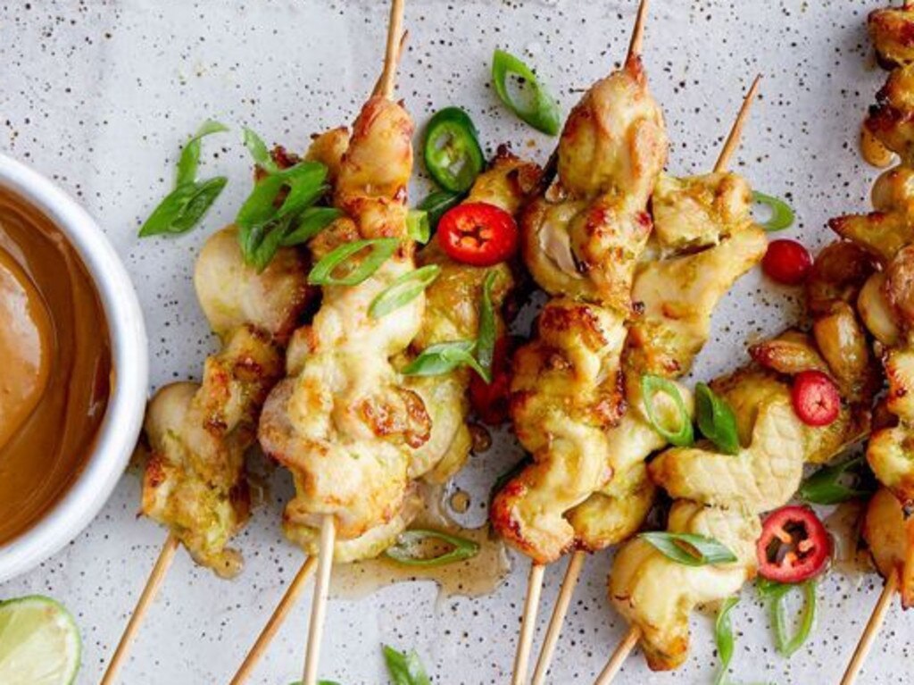 Chicken satay.