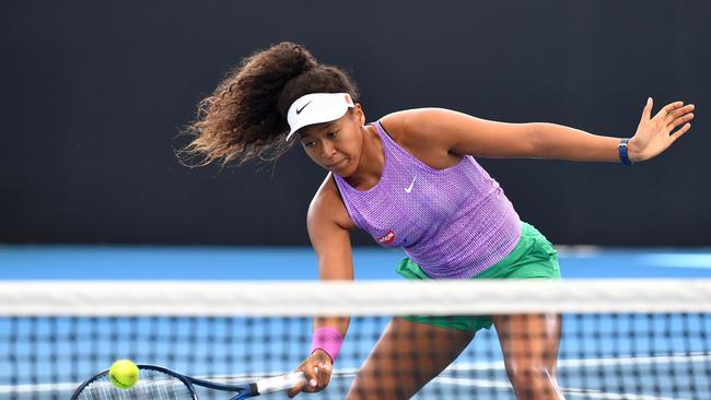 Naomi Osaka of Japan is seen during a practice session at the Queensland Tennis Centre in Brisbane, Tuesday, December 31, 2019. Picture: AAP Image/Darren England