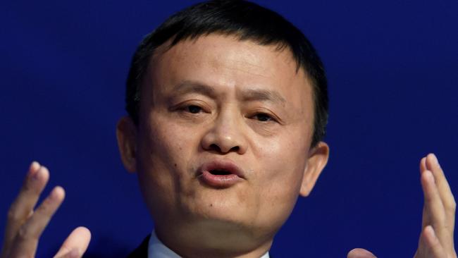 Alibaba Group Founder and Executive Chairman, China's Jack Ma, spoke in Melbourne on Saturday. Picture: Fabrice Coffrini/AFP