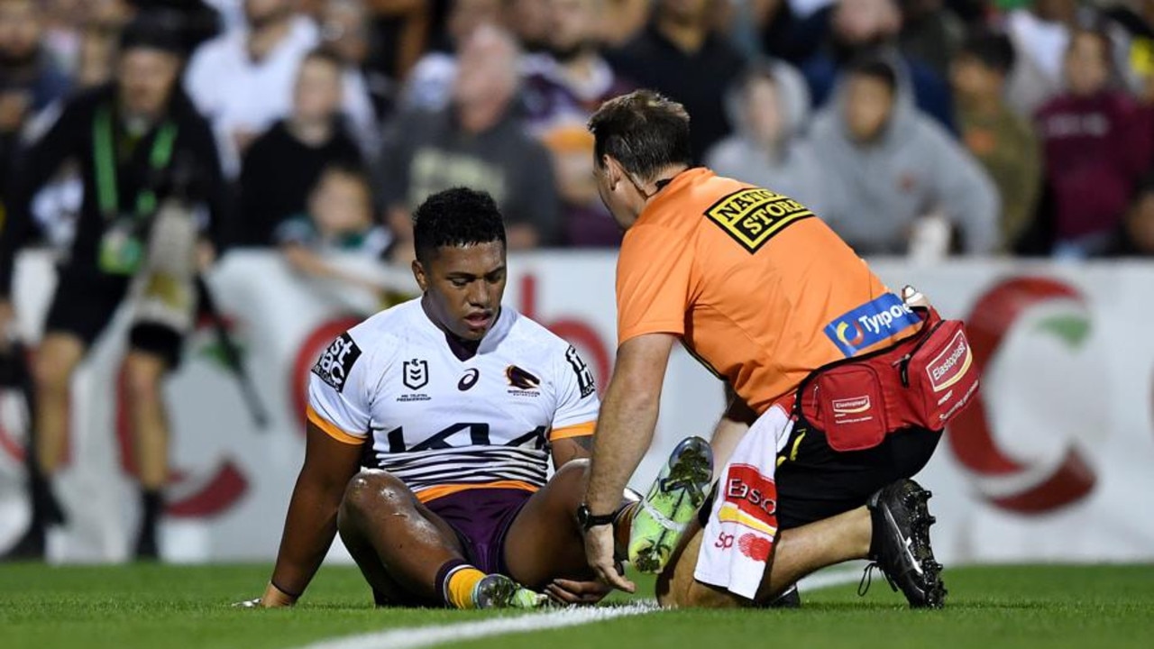 Tesi Niu will spend up to six weeks on the sidelines with a hamstring injury. Picture: NRL Images