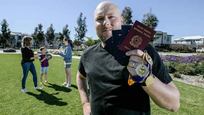 Triple Sergio Melta medal winner Simon Catanzaro and his family are leaving everything behind in the hope of following a Spanish dream. Picture: AAP Image/Morgan Sette