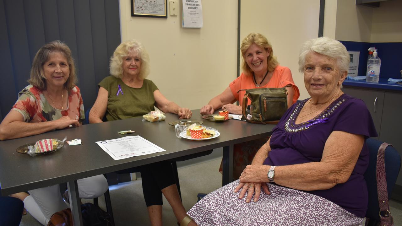 (L) Leigh Price, Gale Reynolds, Denise McCarthy and Robyn Krummel enjoy International Women's Day Morning Tea at the Maryborough Neighbourhood Centre.