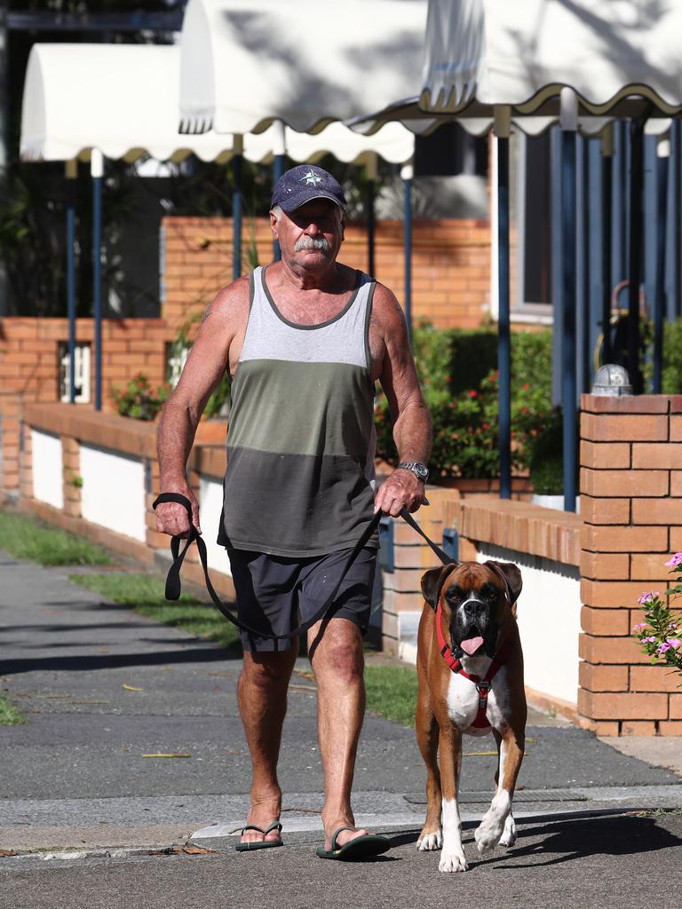 Bruce White and dog joey. Photograph : Jason O’Brien