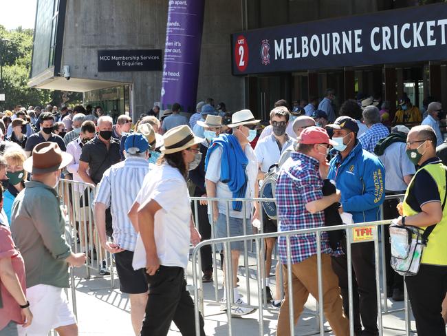 Up to 30,000 cricket fans a day were able to head to the MCG for the Boxing Day Test. Picture: NCA NewsWire/ David Crosling