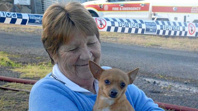 Carol Cockerell's chihuahua alerted her to the fire across the road before two o'clock Thursday morning. Picture: Jann Houley