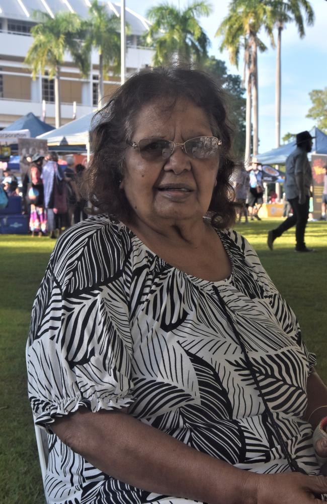 Margaret Furber was among thousands of Territorians who took part in the 2023 NAIDOC march in Darwin, which saw the highest number of marchers the Territory has seen. Picture: Sierra Haigh