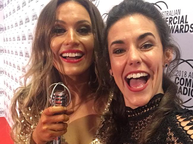 Danielle Martin (right) at the Australian Commercial Radio awards. Picture: Supplied