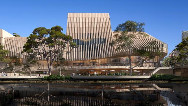 The new Riverside Theatres at Parramatta will reflect the waterway.