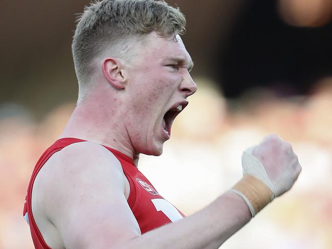 Alex Barns in action for North Adelaide. Picture: Sarah Reed