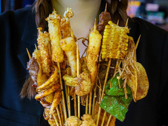 Don’t miss these treats at Kwafood Fried Skewer. Picture: Jenifer Jagielski