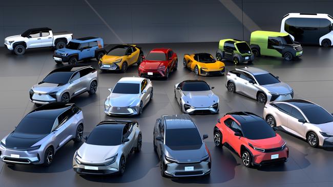 Toyota plans to introduce a broad range of electric vehicles.