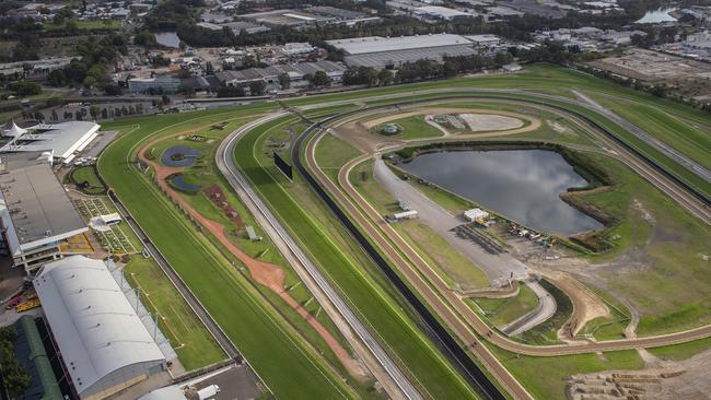 An aerial view of Rosehill racecourse.