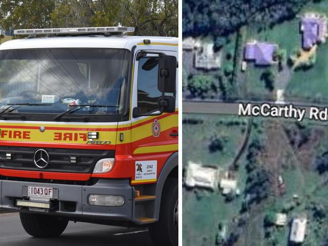 A man in his 30s has been treated for burns to his arms after a shed fire on McCarthy road, Craignish at 6.23pm on Sunday April 2, 2023.