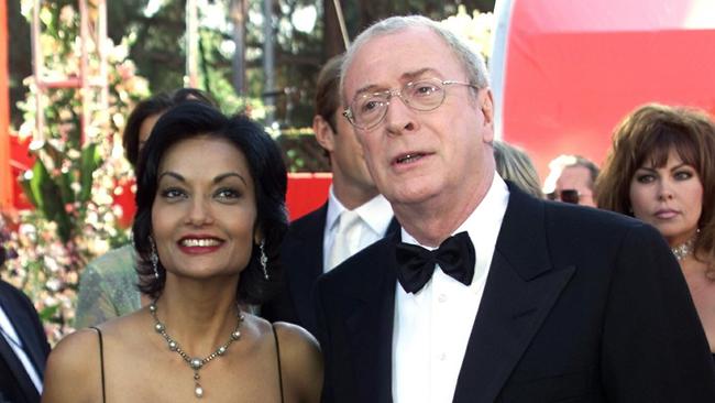 Michael Caine at the 200 Academy Awards with his wife, Shakira.