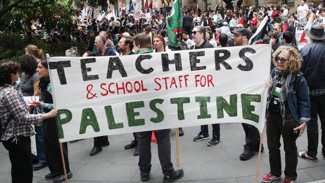 There are growing calls for the government to step in and scrap a pro-Palestine teachers forum being held at the Trades Hall on Monday. Picture: NCA NewsWire / David Crosling