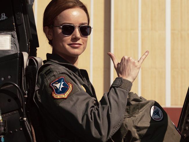 Brie Larson’s Captain Marvel does not need a man. Picture: Disney-Marvel Studios via AP