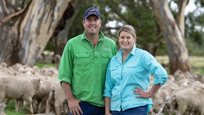 Trent and Kate Carter from Wallaloo Park, at Marnoo. Picture: Zoe Phillips