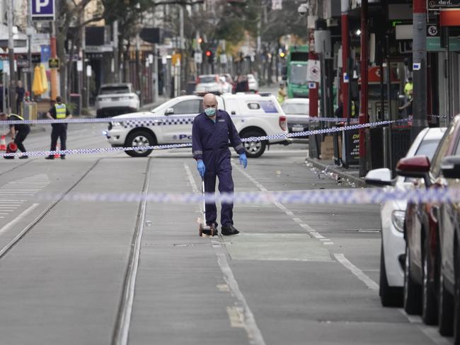 . Homicide Squad detectives are investigating following a fatal stabbing on Chapel St. Picture: Valeriu Campan
