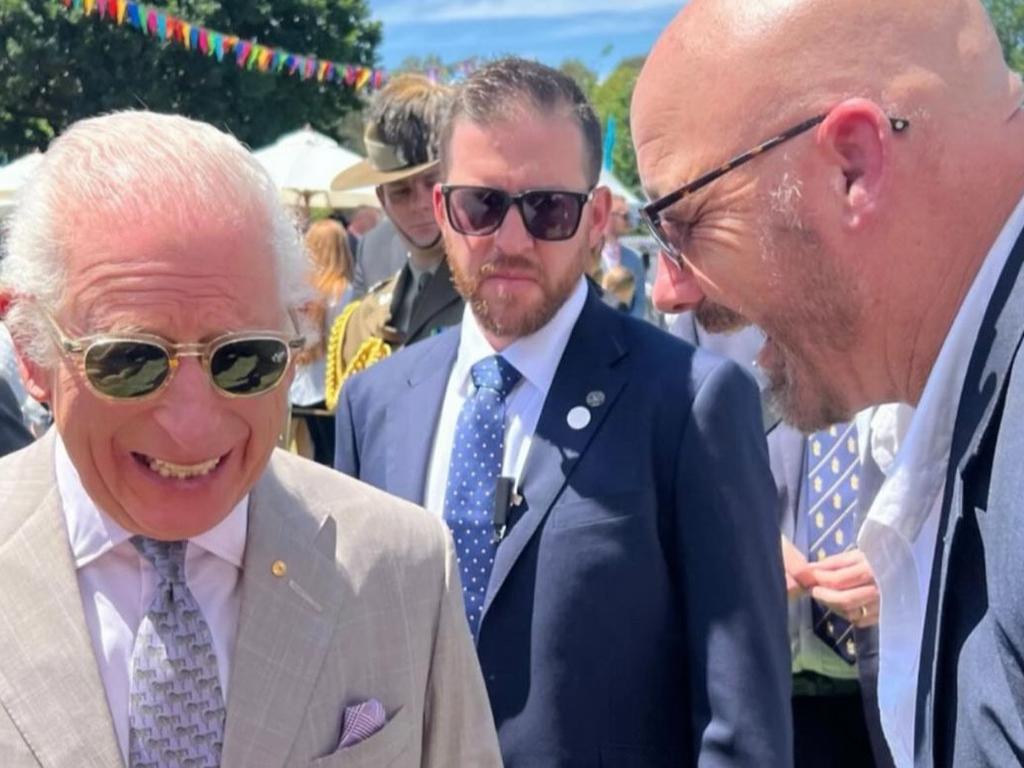 Former Aussie rugby player Mark “MG” Geyer has revealed a cheeky remark from The King, who he met at a barbecue in Sydney’s west. Picture: Instagram/@triplembreakfast