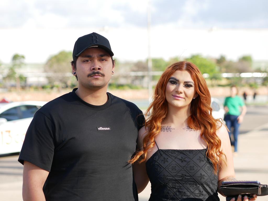 Bodene Cherrington and Kaseylee Creer before the Battle on the Reef boxing at Townsville Entertainment and Convention Centre on October 8. Picture: Blair Jackson