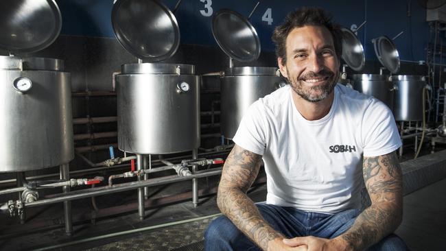 Clinton Schultz, founder of Gold Coast non-alcoholic craft beer company Sobah. Photo: Supplied