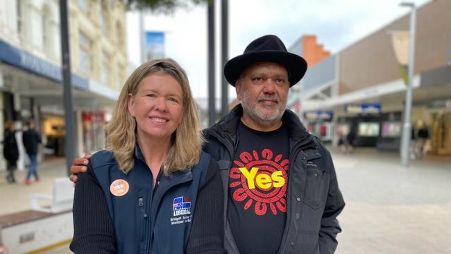 Noel Pearson campaigning with Bridget Archer MP in Launceston.