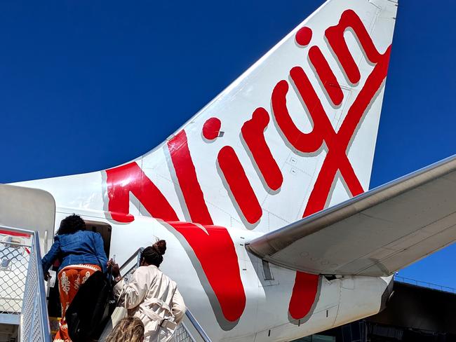 Generic image of a Virgin Australia Airlines plane sitting on the tarmac at Melbourne Airport