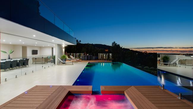 The pool at the current Mitcham mansion.