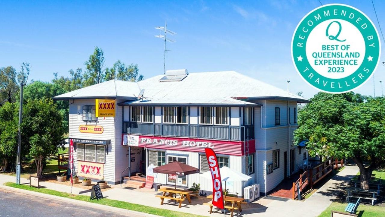 Francis Hotel in Thallon is up for sale, asking for $650,000 for the hotel, accommodation, post office and general store. Picture: Real Commercial