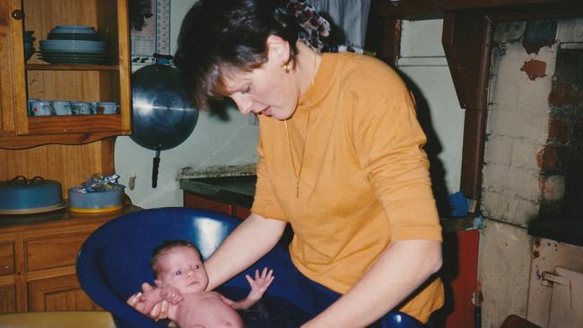 Kath with her infant son Dylan