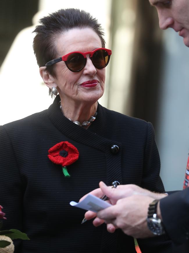 Lord Mayor Clover Moore at a Remembrance Day service at Martin Place.