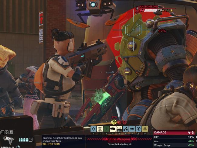 A screenshot from XCOM: Chimera Squad. Source: Supplied.