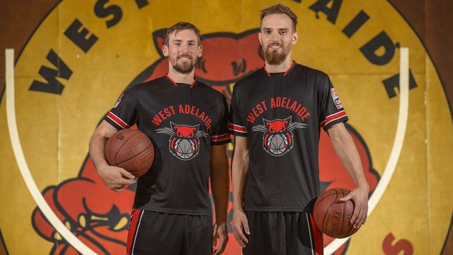 Adelaide 36ers stars Mitch McCarron and Anthony Drmic (right) have signed with the West Adelaide Bearcats ahead of NBL1 season 2023. Picture: Roy VanDerVegt