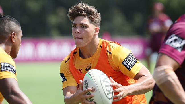 Reece Walsh, Brisbane Broncos training, Red Hills. Photographer: Liam Kidston