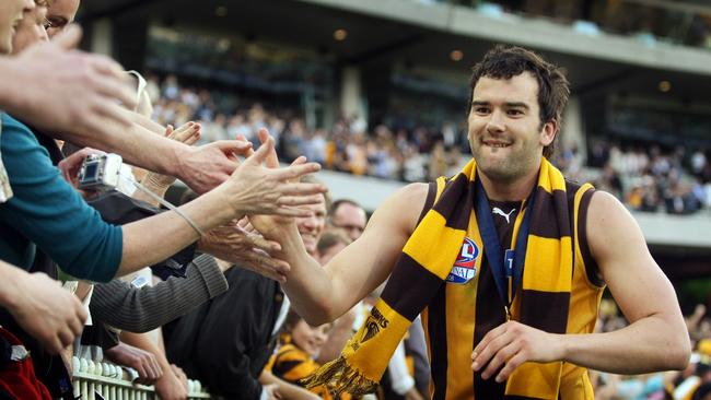 Jordan Lewis had played just two finals matches before the 2008 season, when he played in a premiership with Hawthorn. Picture: Michael Klein