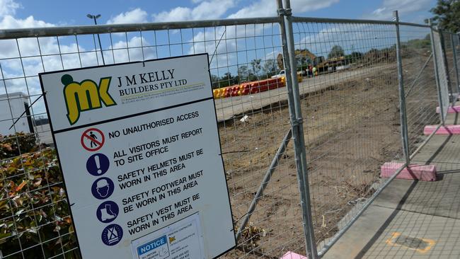 Aldi construction site on Gladstone Road, Rockhampton, in 2018.