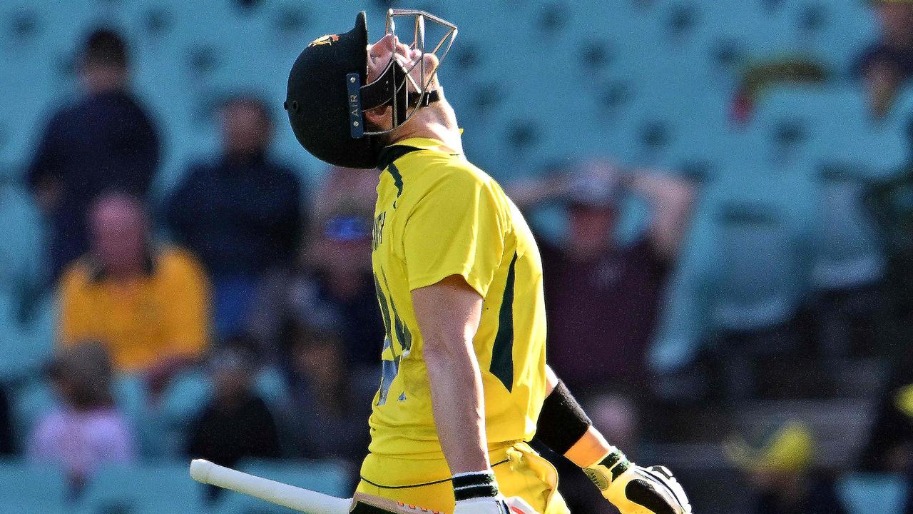 Steve Smith reacts after being dismissed for 94. Picture: AFP Images