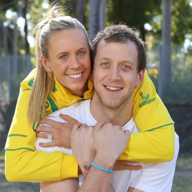 Australian basketballer Joe Ingles and netballer wife Renae sold their Brighton home for a huge $9.15m. Picture: Bob Barker.