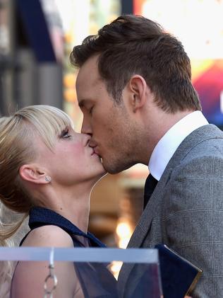 Another red carpet kiss. Picture: Getty